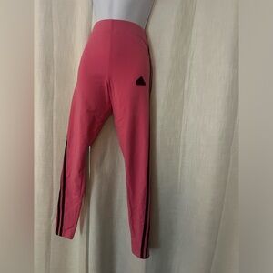 Adidas high waisted pink cotton pants